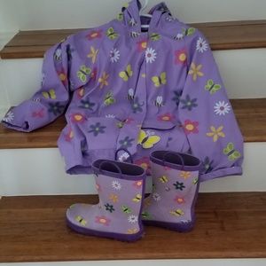 Girls Rain coat and boots